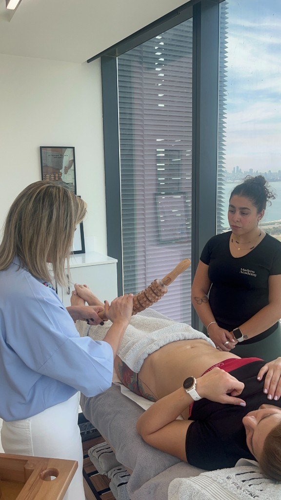 Weshape Clinic certification training — Maderotherapy Practice — Sola Tohme EMA Master Instructor