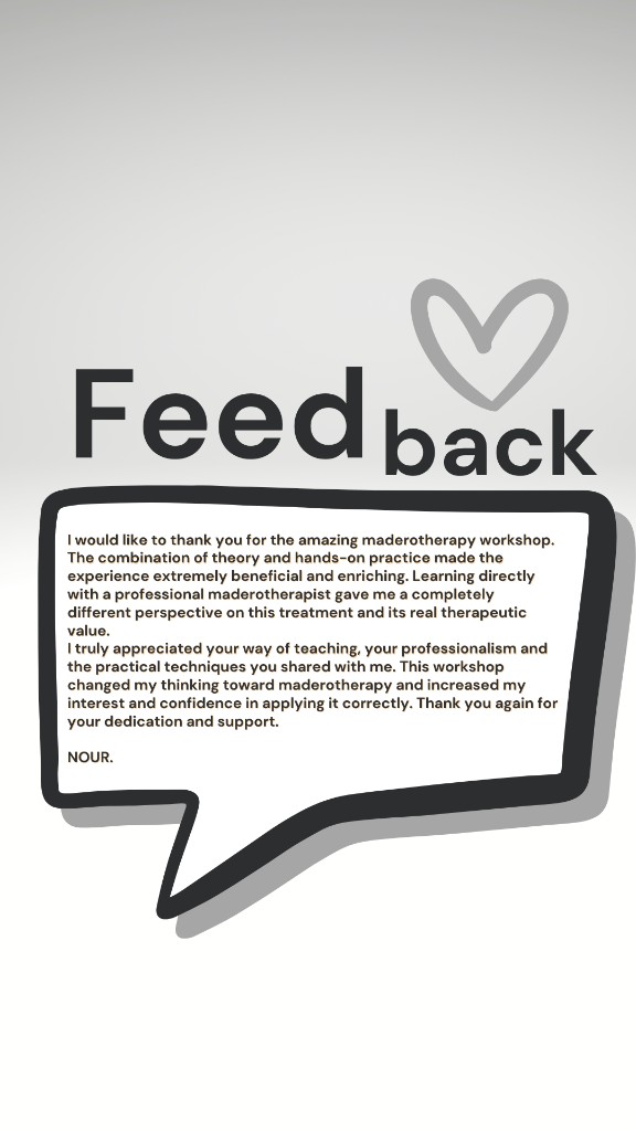 Feedback from Nour — Maderotherapy Workshop